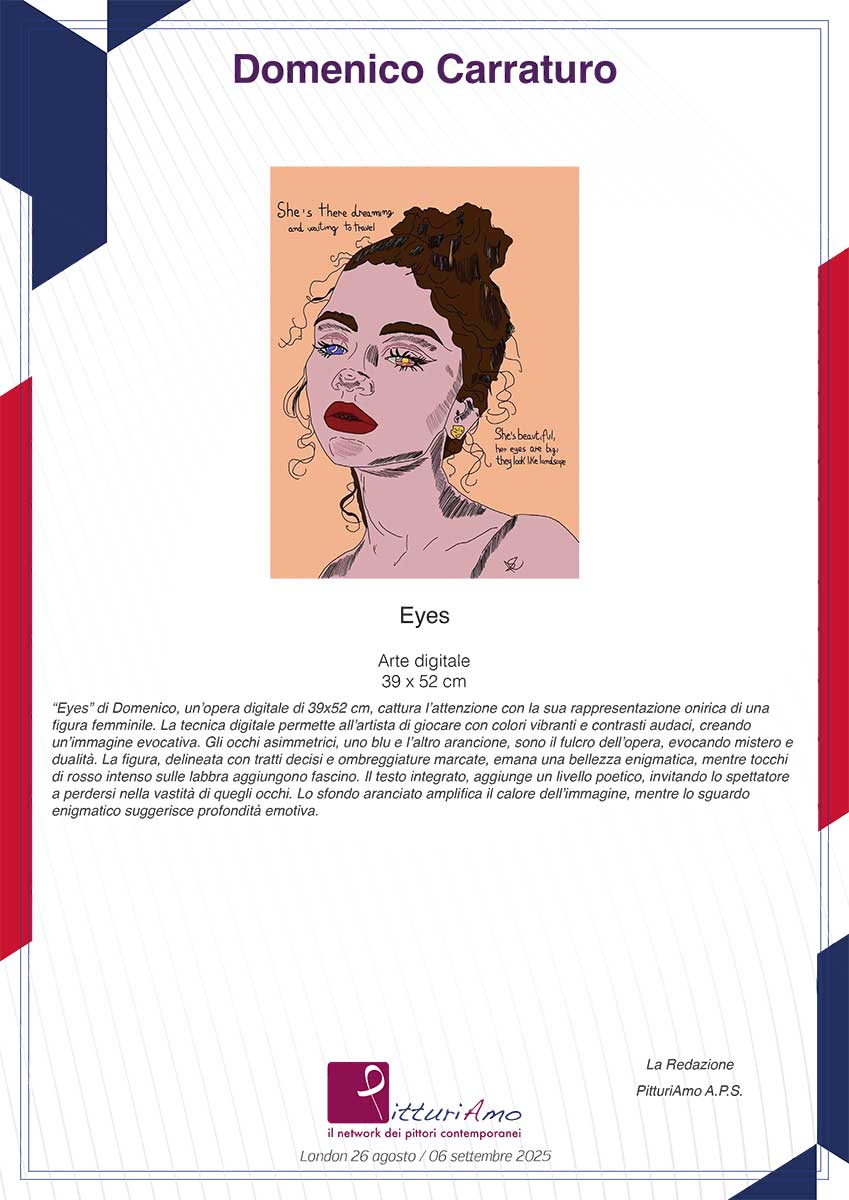 Carraturo Domenico - Critica d'arte all'opera "Eyes"