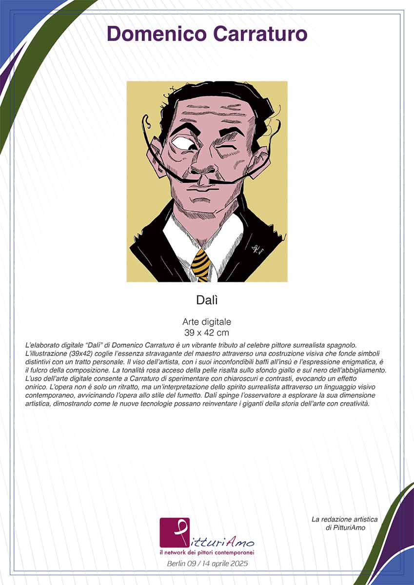 Carraturo Domenico - Nota critica all'opera "Dalì"