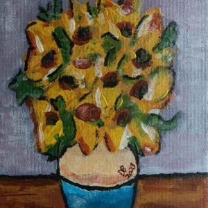 Vendita online opera dal titolo “Girasoli” realizzata dall'artista contemporaneo Domenico Carraturo (Domcarry_art)