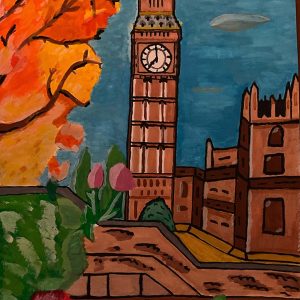 Vendita online opera dal titolo “London” realizzata dall'artista contemporaneo Domenico Carraturo (Domcarry_art)