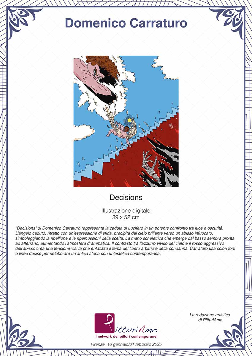Carraturo Domenico - Nota Critica dell'opera "Decisions"