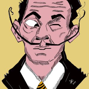 Vendita online opera dal titolo “Salvador Dali” realizzata dall'artista contemporaneo Domenico Carraturo (Domcarry_art)